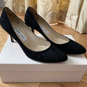 Jimmy Choo black suede pumps size 38 1/2